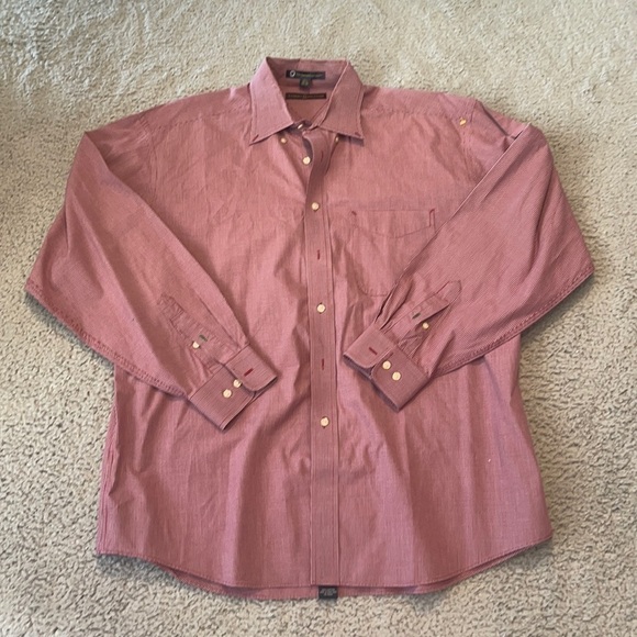Tommy Hilfiger Men's Check Button Down Size 16 1/2 34-35 Red TLC - Picture 1 of 12